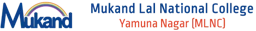 Mukand Lal National College logo